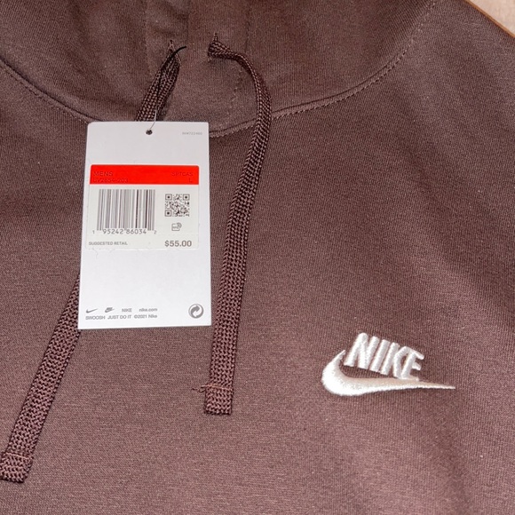 Nike | Shirts | Brand New Large Nike Chocolate Brown Hoodie | Poshmark